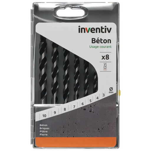 КОМПЛЕКТ СВРЕДЛА БЕТОН 3-10 8БР INVENTIV