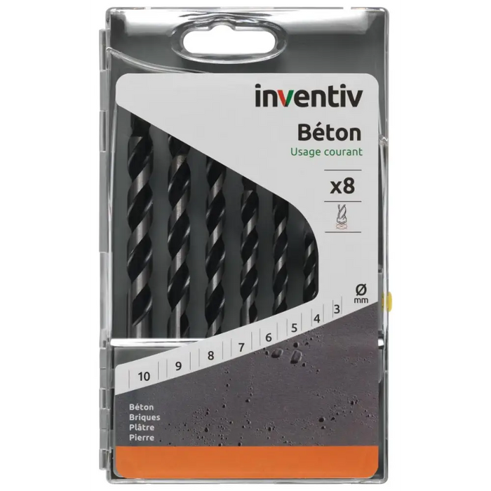 КОМПЛЕКТ СВРЕДЛА БЕТОН 3-10 8БР INVENTIV