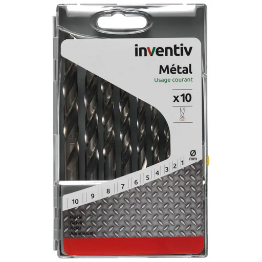 КОМПЛЕКТ СВРЕДЛА МЕТАЛ1-10 10БР INVENTIV