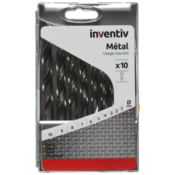 КОМПЛЕКТ СВРЕДЛА МЕТАЛ1-10 10БР INVENTIV