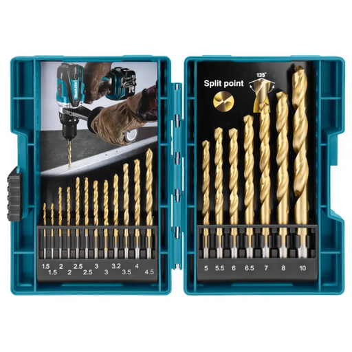 КОМПЛЕКТ СВРЕДЛА ЗА МЕТАЛ MAKITA 19БР