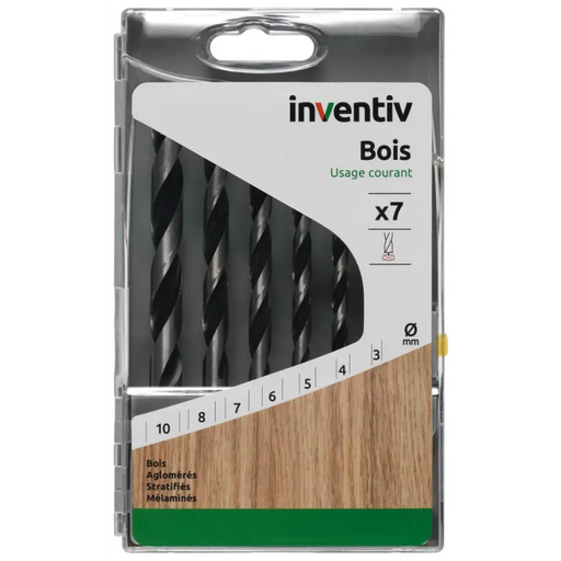 КОМПЛЕКТ СВРЕДЛА ДЪРВО 3-10 7БР INVENTIV