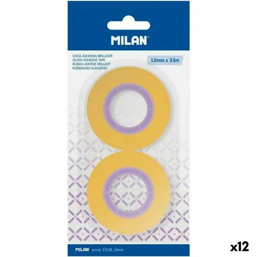 Комплект Тиксо Milan Жълт 12 mm x 33 m 2 Части (12 броя)