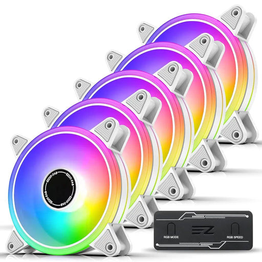 Комплект вентилатори EZDIY-FAB Moonlight White RGB PWM