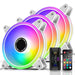Комплект вентилатори EZDIY-FAB Moonlight White RGB PWM