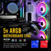 Комплект вентилатори EZDIY-FAB Moonlight White RGB PWM