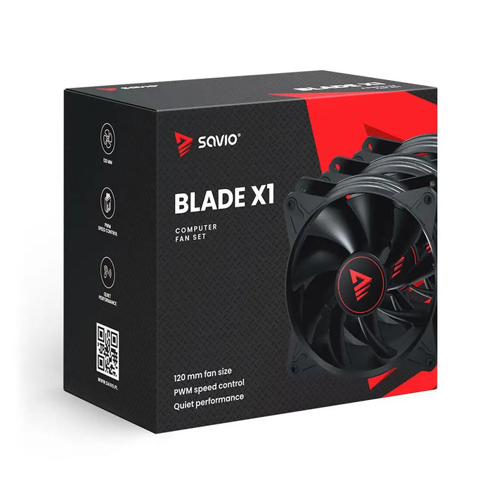 Комплект вентилатори SAVIO BLADE X1 SET 3 x 120mm 4-pin PWM