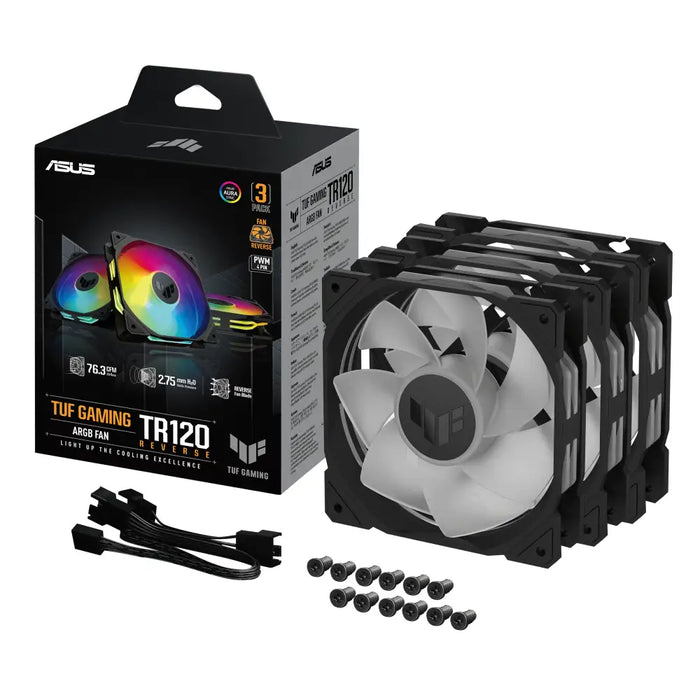 Комплект Вентилатори 3в1 ASUS TUF GAMING TR120 ARGB Reverse