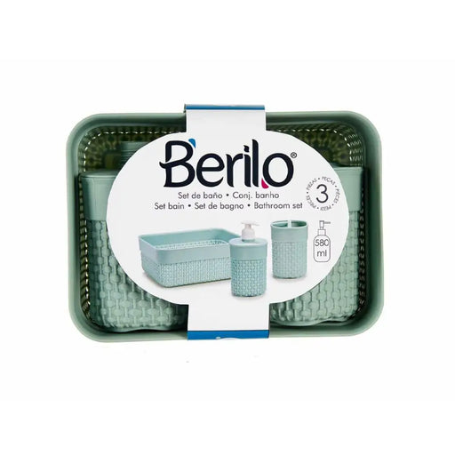 Комплект за Баня Berilo PP-107-3 PP-107-3 Зелен Пластмаса