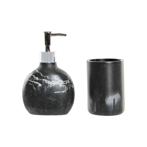 Комплект за Баня DKD Home Decor Черен Смола Пластмаса 11 x