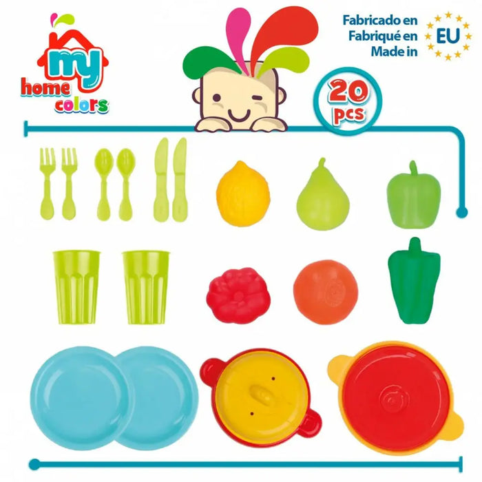 Комплект за Хранене Играчка Colorbaby Кухненски прибори