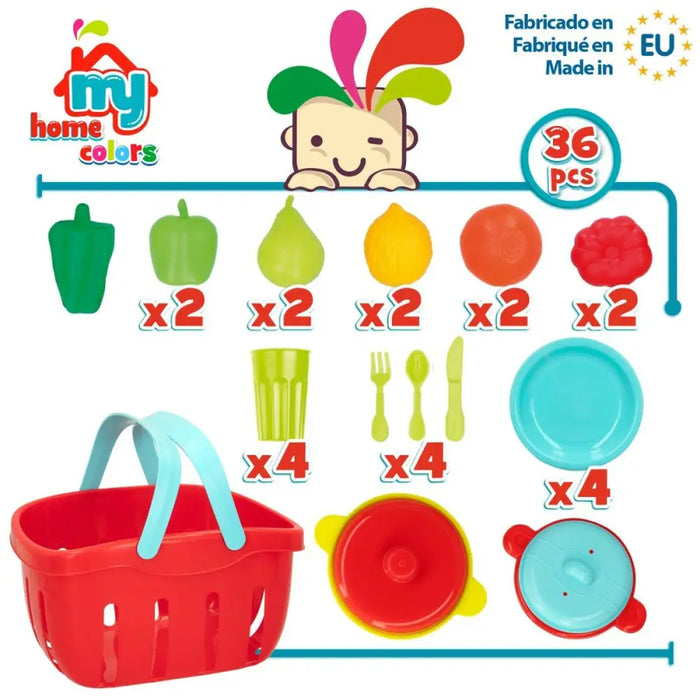 Комплект за Хранене Играчка Colorbaby Кухненски прибори