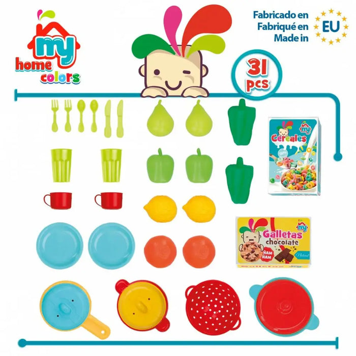 Комплект за Хранене Играчка Colorbaby Кухненски прибори
