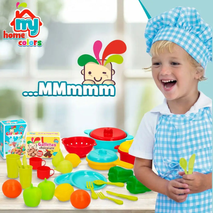 Комплект за Хранене Играчка Colorbaby Кухненски прибори