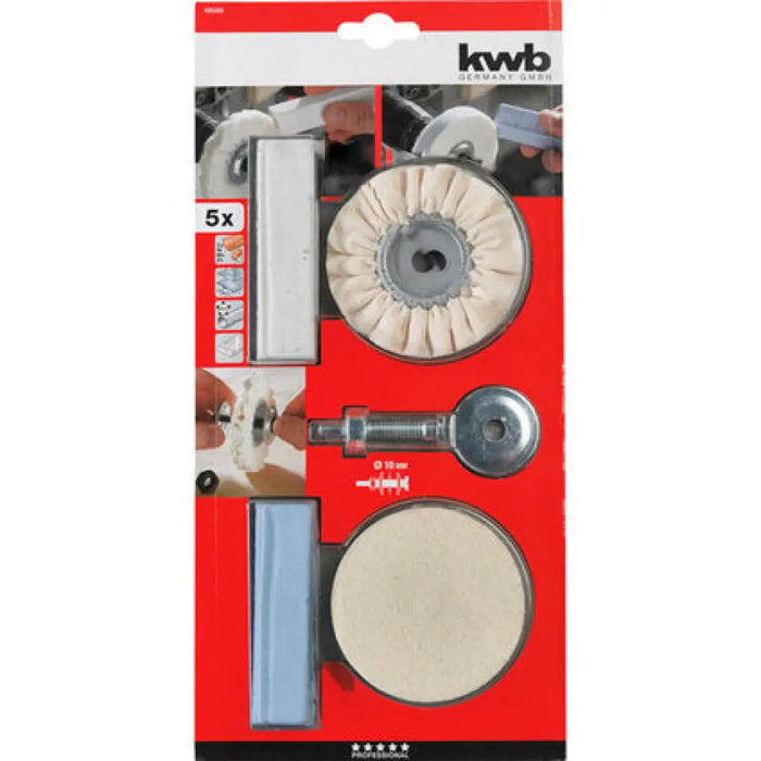 КОМПЛЕКТ ЗА ПОЛИРАНЕ 5 ЧАСТИ KWB