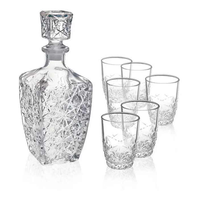 КОМПЛЕКТ ЗА УИСКИ 7 ЧАСТИ 780 ML DEDALO BORMIOLI ROCCO