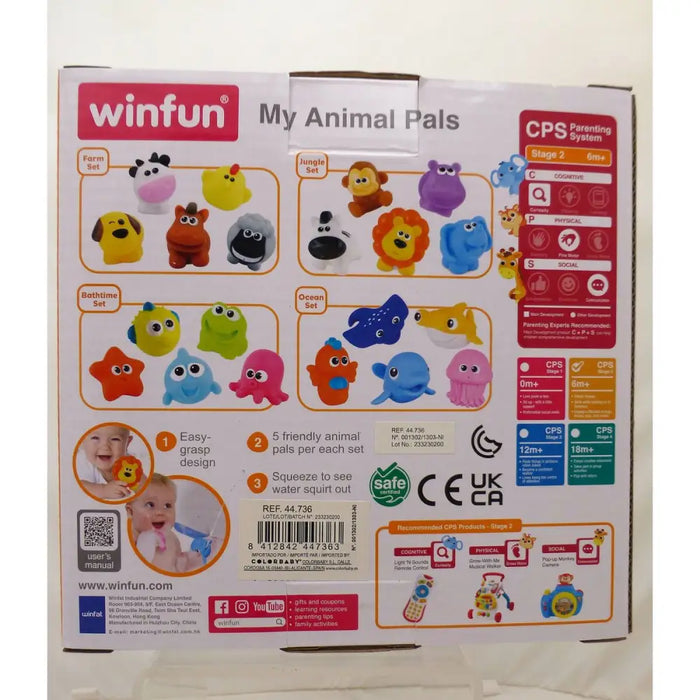Комплект Животни от Фермата Winfun 7 x 6,5 x 4 cm (12 броя)