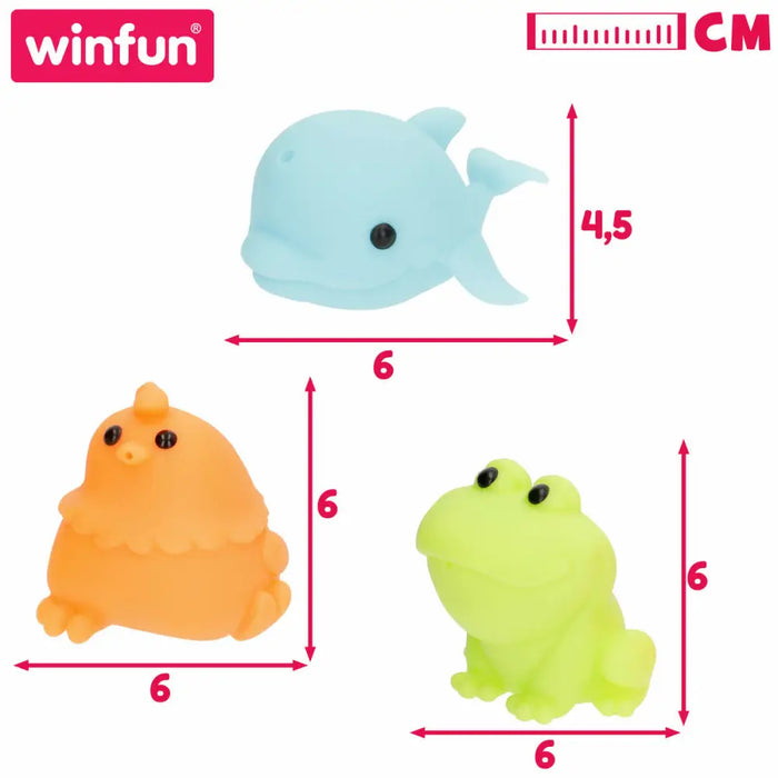 Комплект Животни за Баня Winfun 6 X 4,5 X 8 CM 4 броя