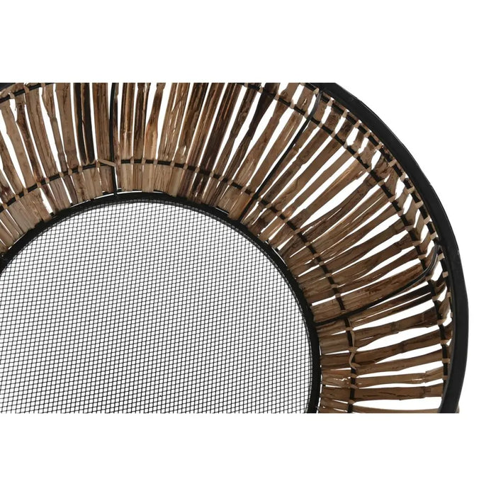 Комплект Саксии за цветя DKD Home Decor Черен Естествен