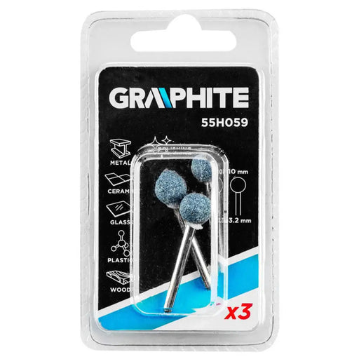 КОМПЛЕКТ ШЛАЙФГРИФЕР 10 MM 3 БРОЯ GRAPHITE 55H059