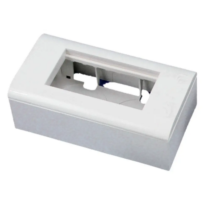 Комплект 2M Alantec бяла кутия + опора + рамка 90x45