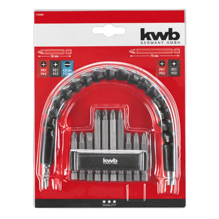 КОМПЛЕКТ БИТОВЕ С ГЪВКАВ ВАЛ KWB 113990