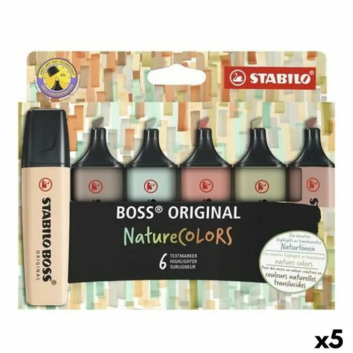 Комплект Флуоресцентни Маркери Stabilo Boss Nature Colors