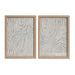 Комплект от 2 снимки Home ESPRIT хартия Кристал 25 x 2 x 35