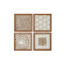 Комплект от 4 снимки Home ESPRIT хартия Кристал 22 x 2 x 22
