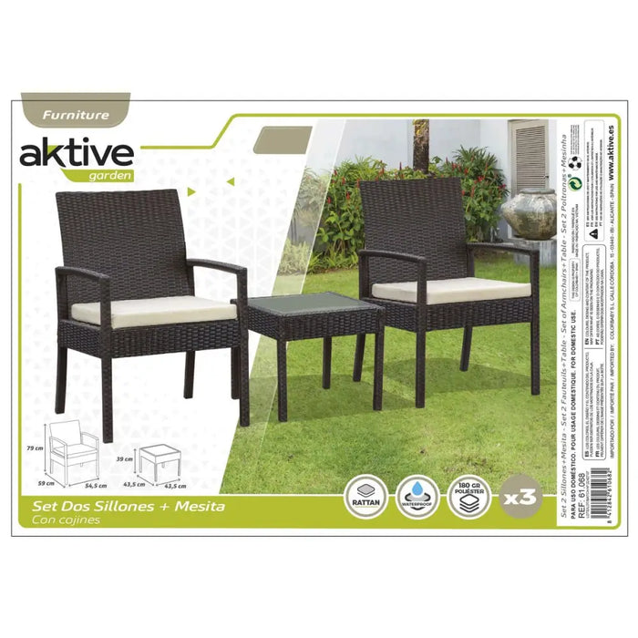 Комплект от Маса и 2 Кресла Aktive