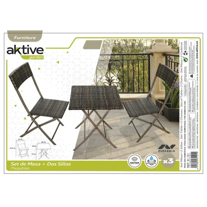 Комплект от маса с 2 стола Aktive