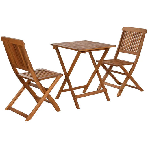 Комплект от маса с 2 стола Home ESPRIT Кафяв 60 x 60 x 74 cm