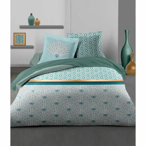 Комплект покривка за завивка HOME LINGE PASSION Бял Зелен