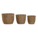 Комплект саксии Home ESPRIT Кафяв влакно Тропически 31 x 31