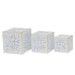 Комплект саксии DKD Home Decor Листи Златен Метал 15 x 15 x