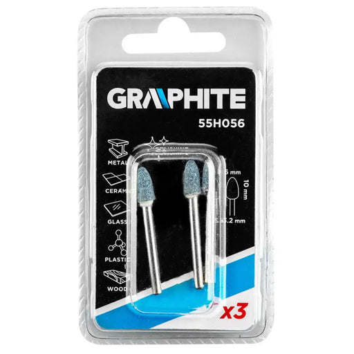 КОМПЛЕКТ ШЛАЙФГРИФЕР 6X10 MM 3 БРОЯ GRAPHITE 55H056