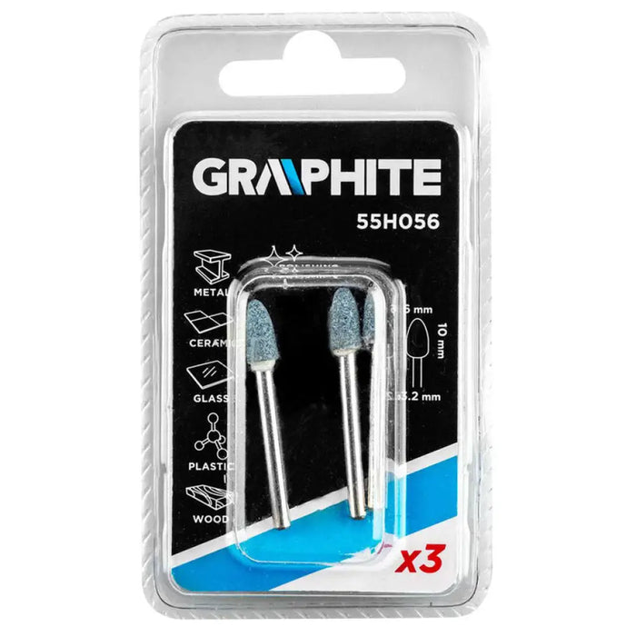 КОМПЛЕКТ ШЛАЙФГРИФЕР 6X10 MM 3 БРОЯ GRAPHITE 55H056