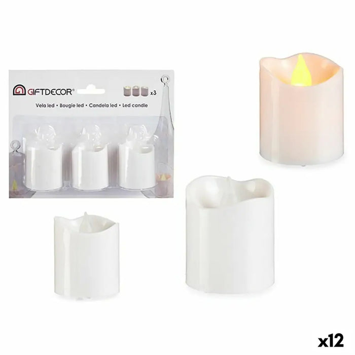 Комплект Свещи Gift Decor LEHB-03B LEHB-03B Бял 18 x 14 x 4