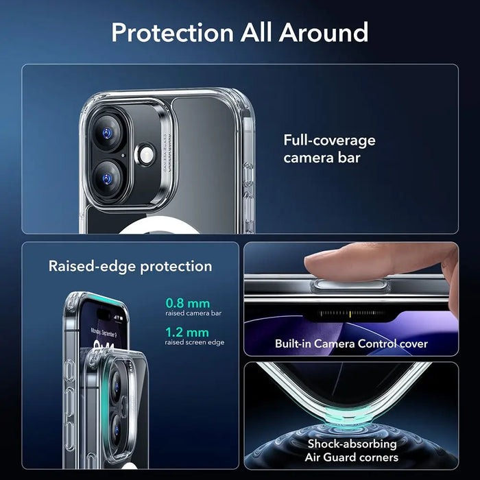 Комплект ESR Classic Hybrid MagSafe + закалено стъкло