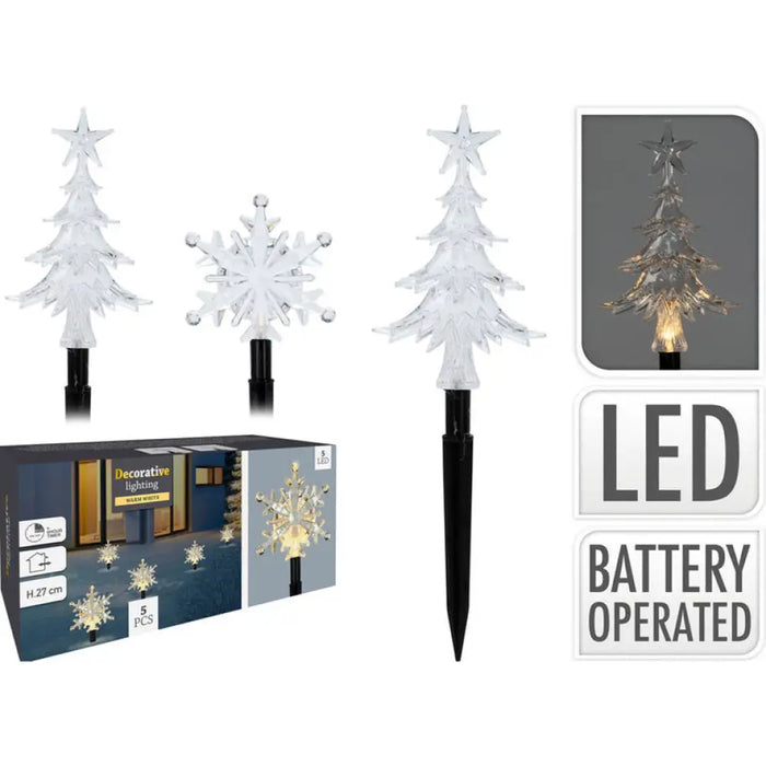 КОМПЛЕКТ КОЛЕДНИ ЛАМПИ 27CM 5LED AX5307570