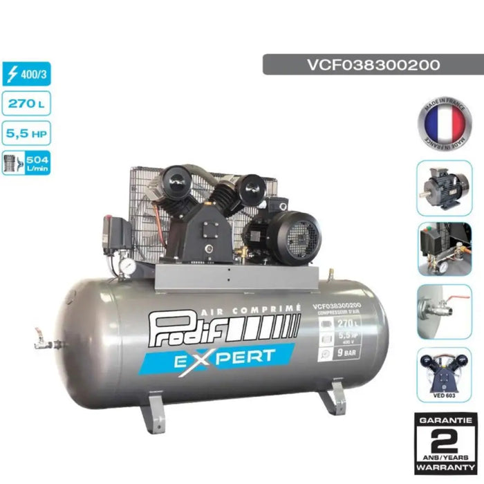 КОМПРЕСОР PRODIF EXPERT 270Л.5.5К.С