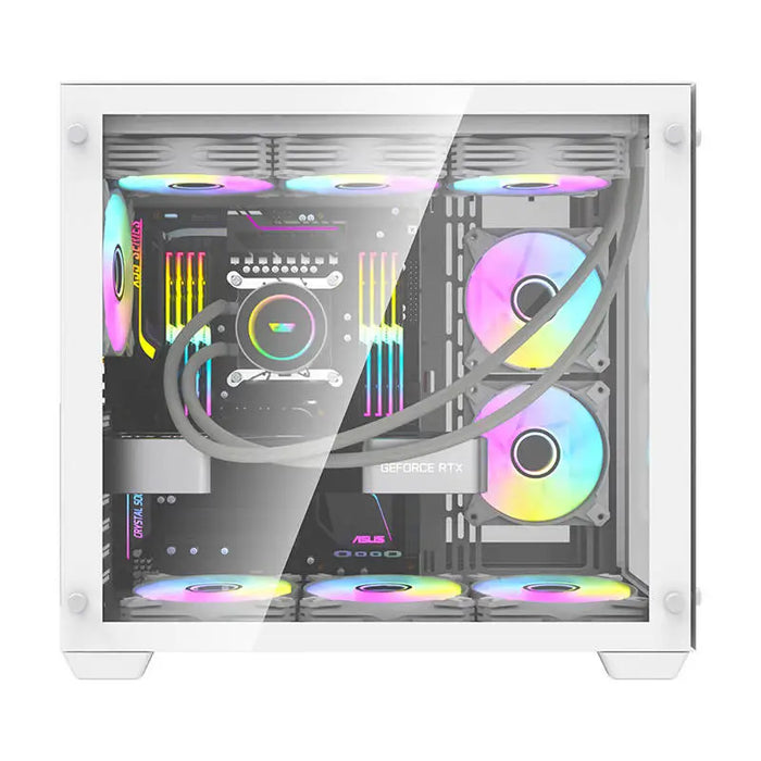 Компютърна кутия Darkflash C285 с лого бяла