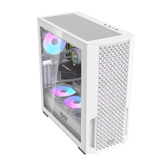 Компютърна кутия Darkflash DF2100 4х ARGB вентилатора бяла