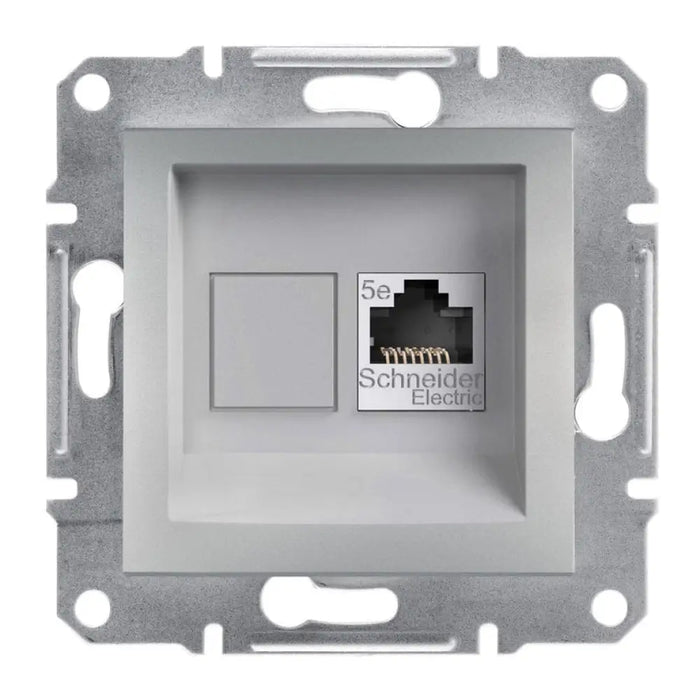 КОМПЮТЪРНА РОЗЕТКА RJ45 CAT 5E UTP АЛУМИНИЙ SCHNEIDER ASFORA