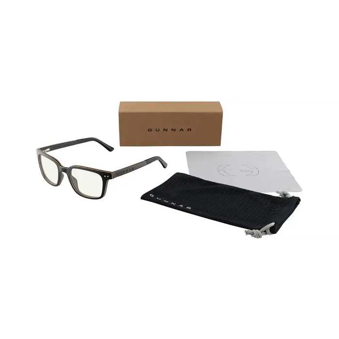 Компютърни очила GUNNAR Muir Ebony (wood) Clear Pro