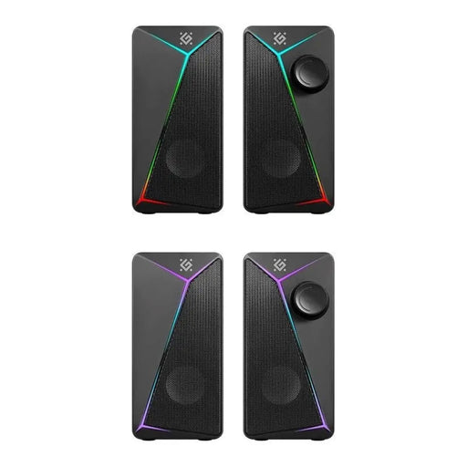 Компютърни тонколони 2.0 DEFENDER J5 2.0 6W LED USB черни