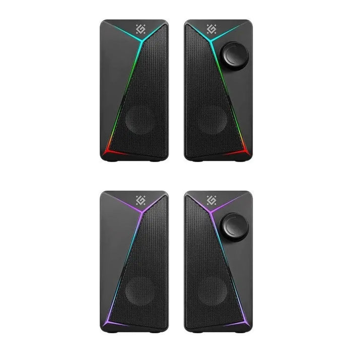 Компютърни тонколони 2.0 DEFENDER J5 2.0 6W LED USB черни