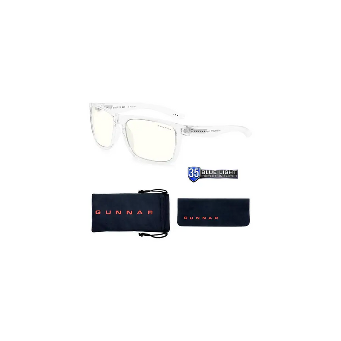 Компютърни очила GUNNAR Intercept Crystal Clear Бял
