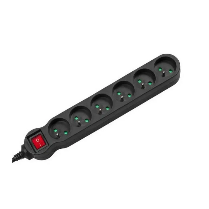 Контакт - 6 изхода с копче MacLean MCE225 2300 W (1,5 m)