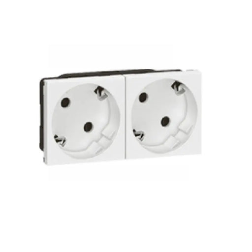 КОНТАКТ 2x2Р + E 45 ШУКО 4М MOSAIC LEGRAND - БЯЛ